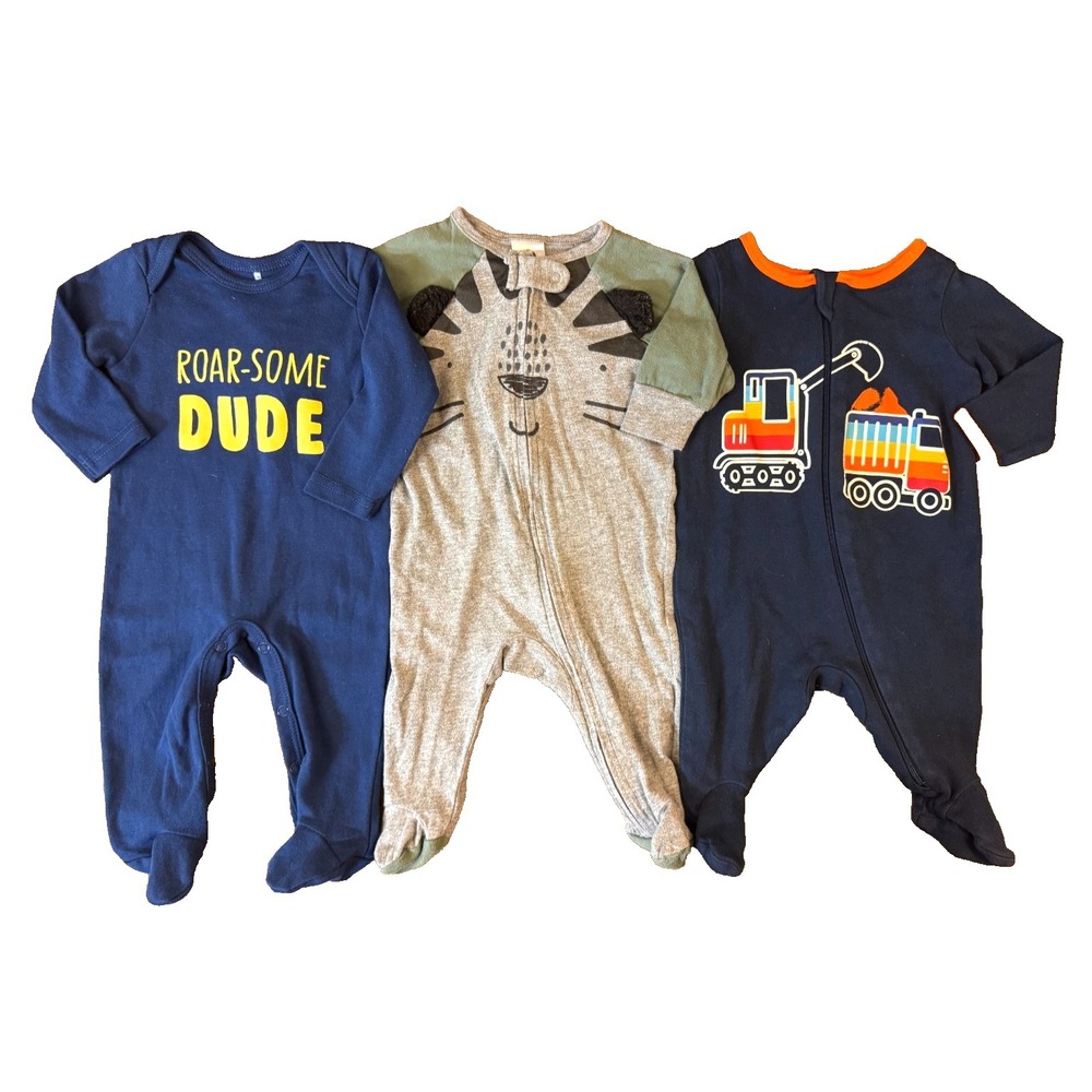 Baby Boy 0/3 Months Footed Sleepers Rompers Sleep N Play Outfits Pajamas Clothes